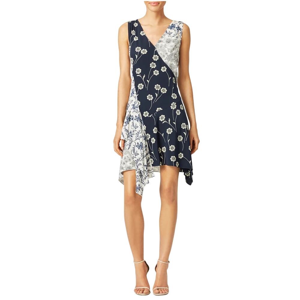 Derek Lam 10 Crosby Asymmetrical Patchwork Dress Size 4